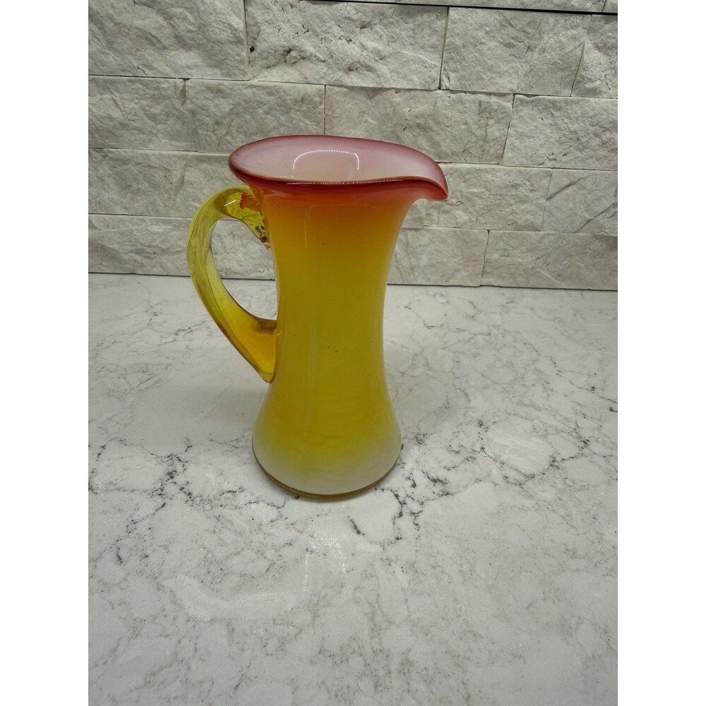 Vintage Kanawha Amberina Creamer Pitcher 4.25"